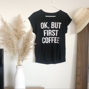 Black Printed Cotton Tee